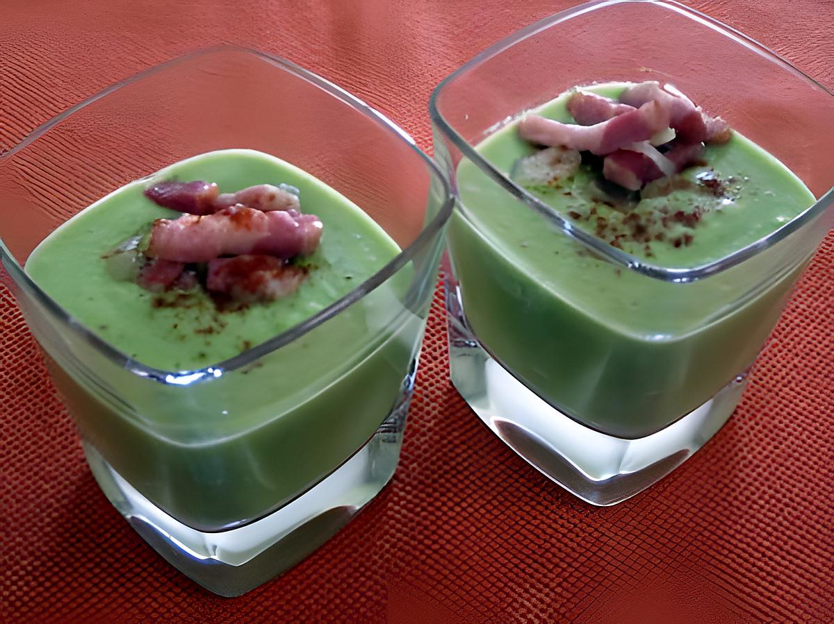 recette velouté petits pois et lardons