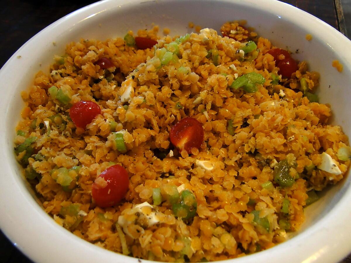 recette Salade de lentilles corail