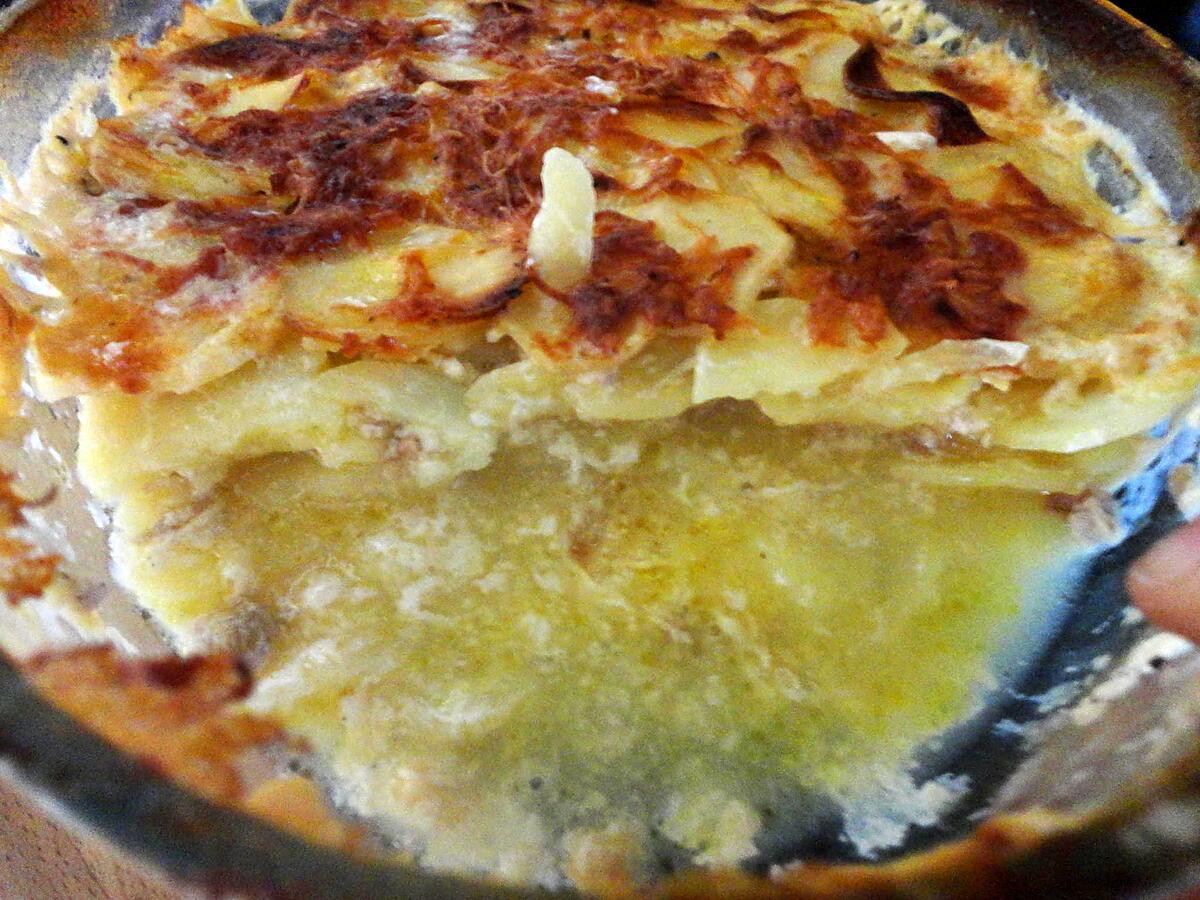 recette GRATIN DAUPHINOIS AU FOIE GRAS