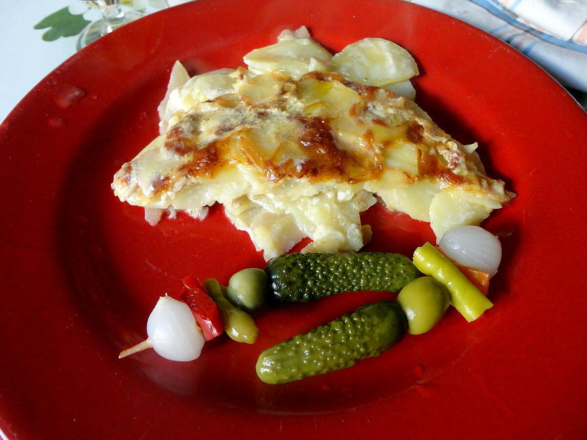 recette GRATIN DAUPHINOIS AU FOIE GRAS