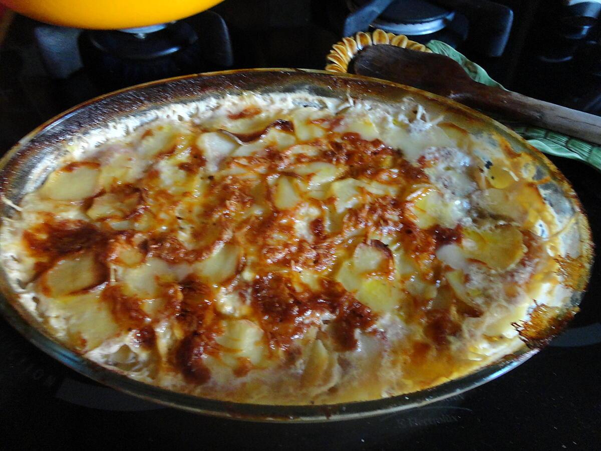 recette GRATIN DAUPHINOIS AU FOIE GRAS