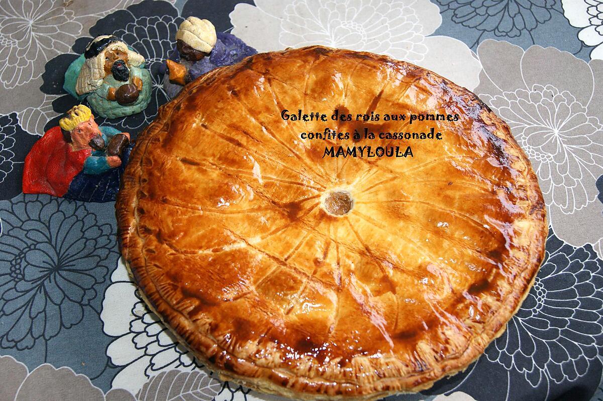 recette Galette des rois aux pommes confites à la cassonade