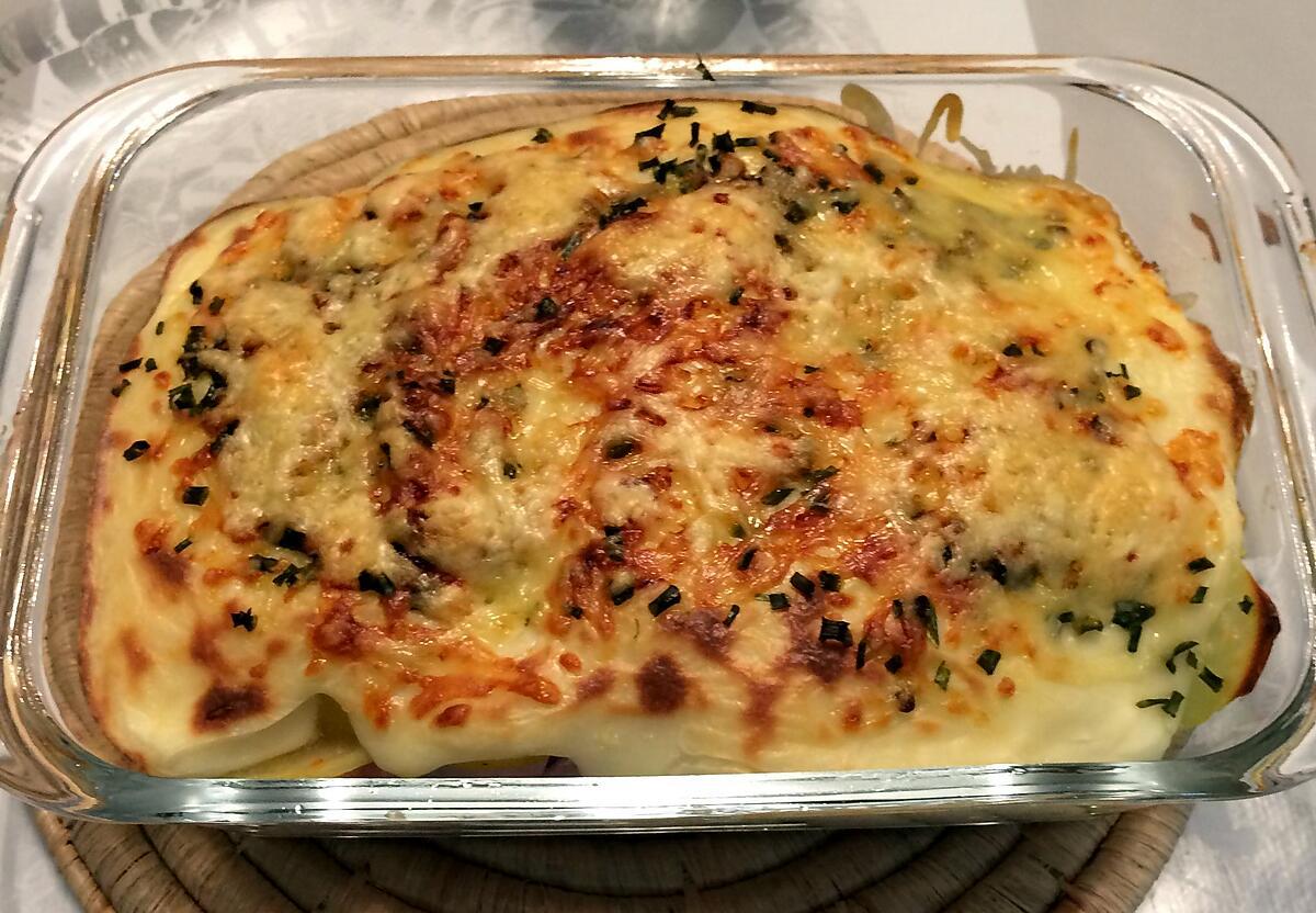 recette Gratin de jambon épinards et pomme de terre