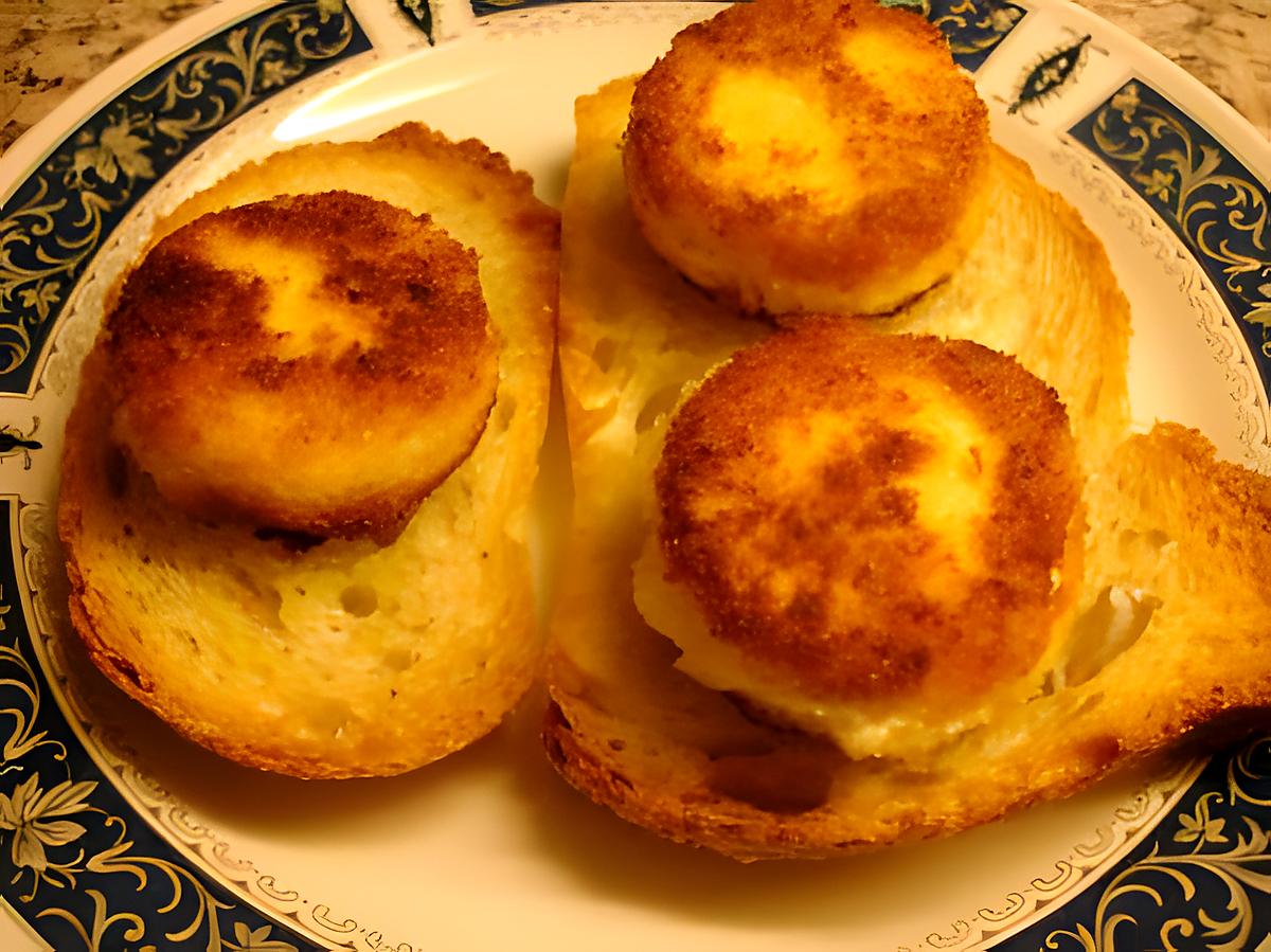 recette Queijo de cabra panado (fromage de chèvre paner)Portugal