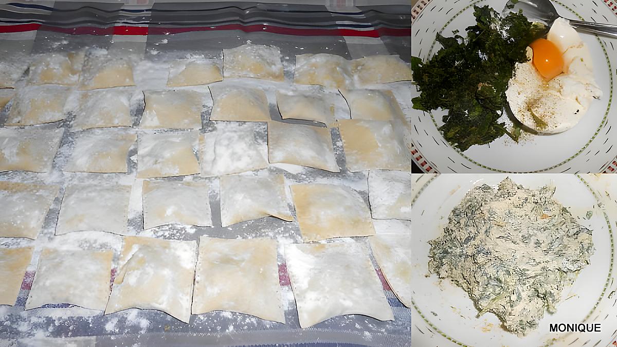 recette RAVIOLI AUX BLETTES ET PHILADELPHIA