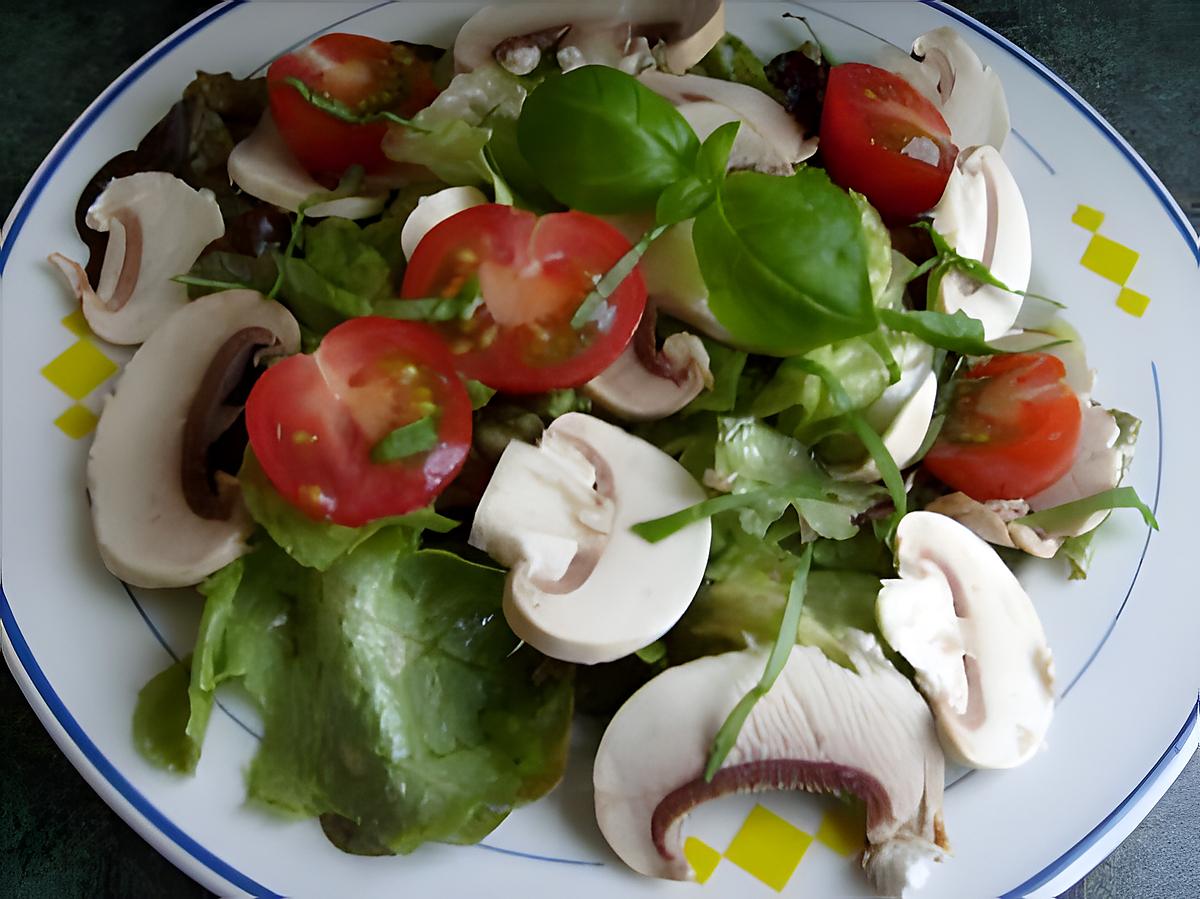 recette Salade aux Champignons