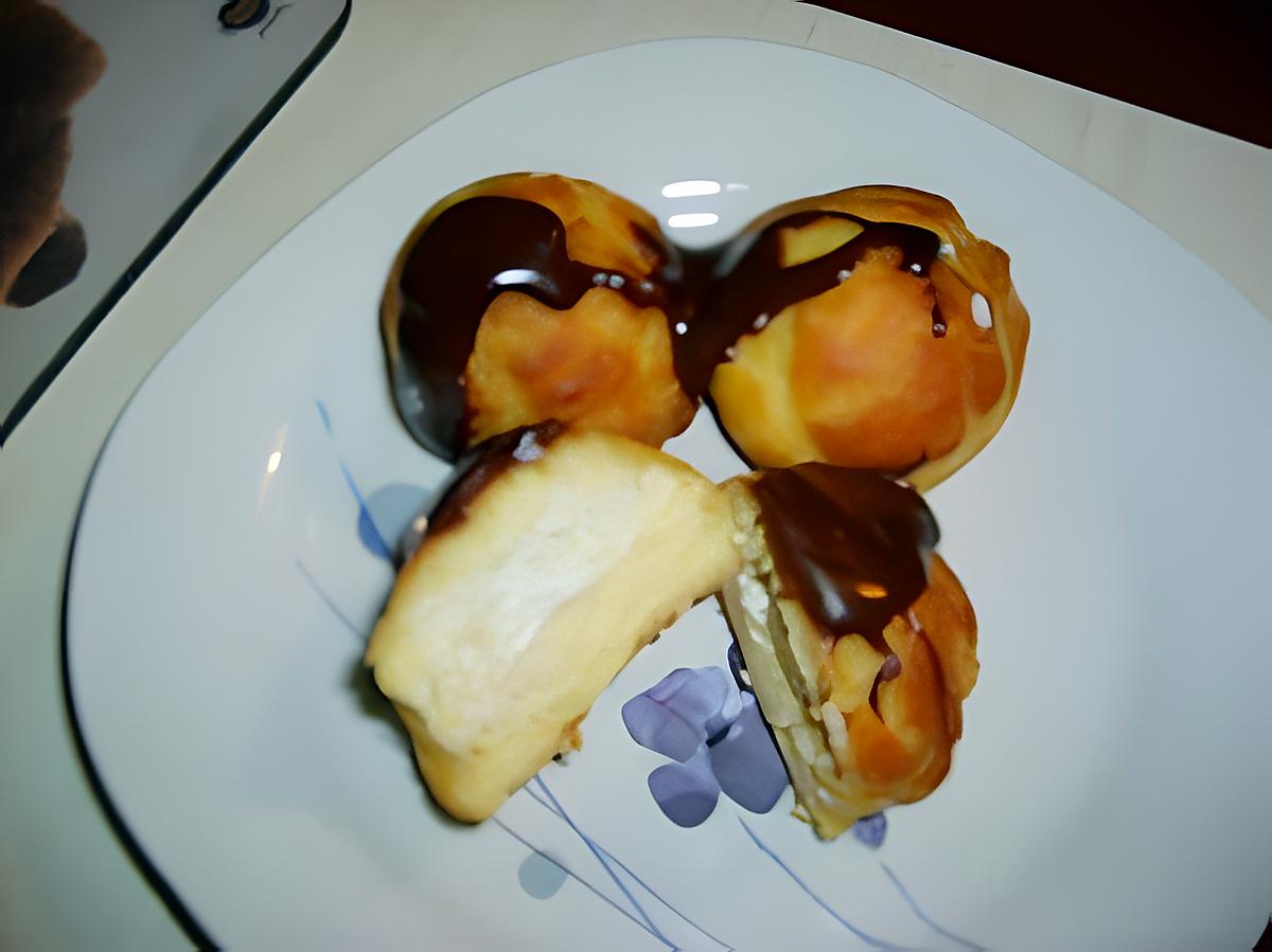 recette PETITS CHOUX GLACES A LA CHANTILLY VANILLEE