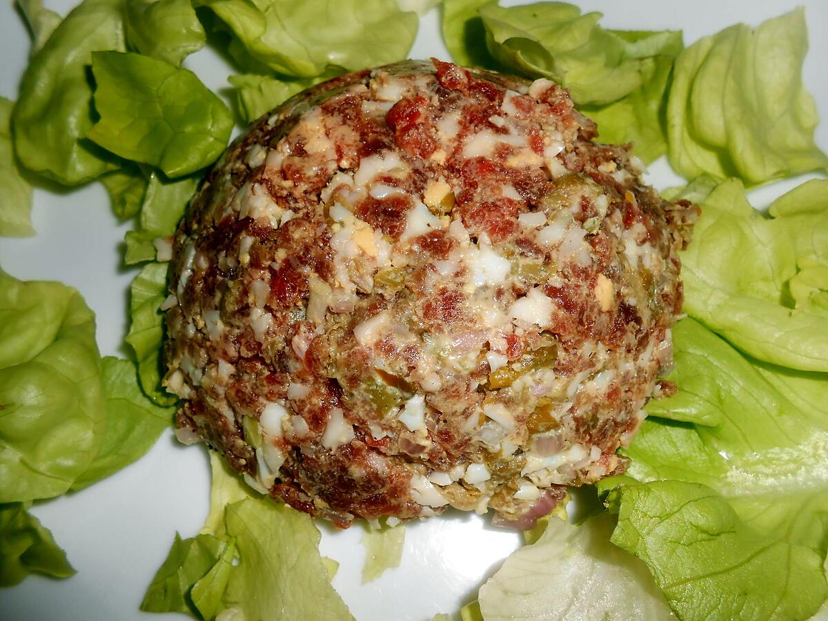 recette TARTARE A L'OEUF DUR