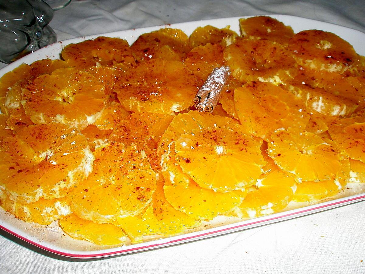 recette Orange à la cannelle façon Marocaine