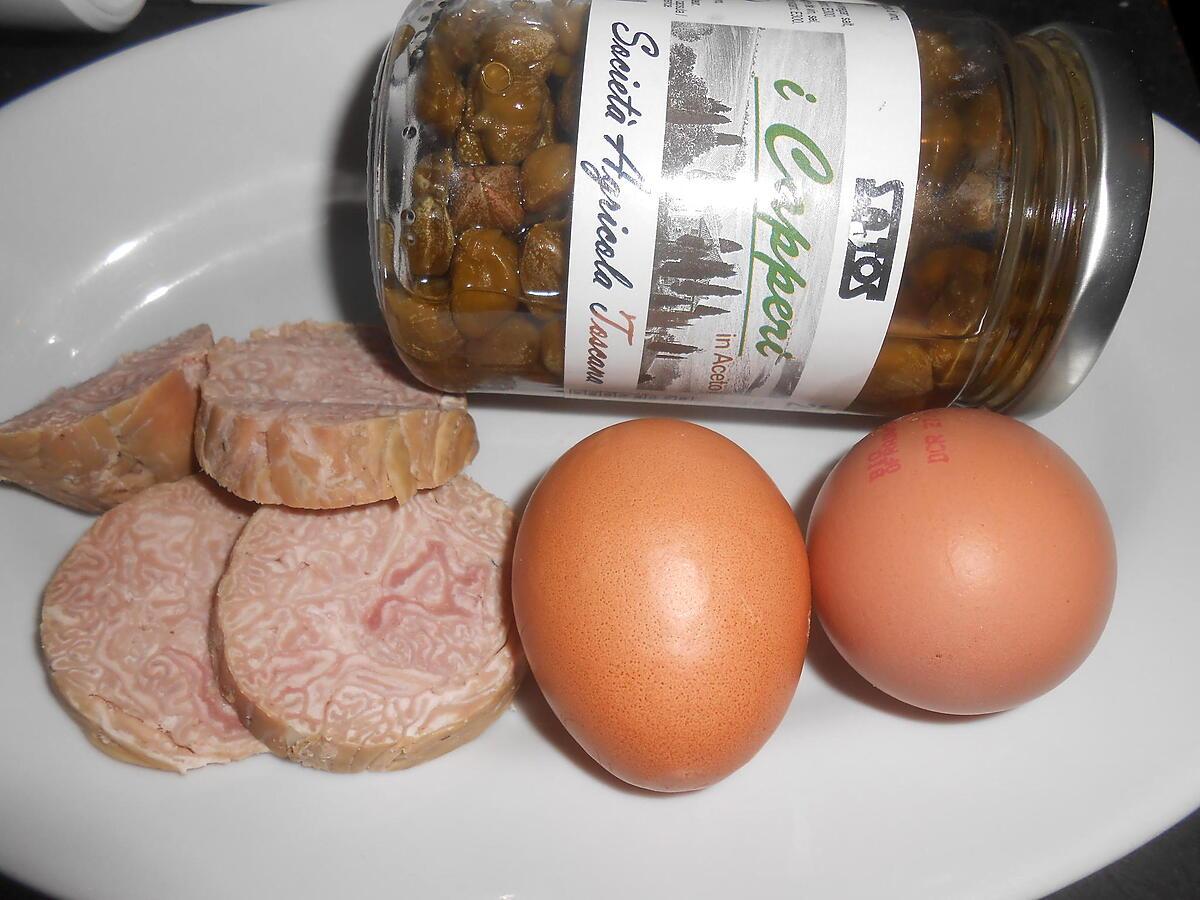 recette OEUF AU PLAT ANDOUILLE POELEE