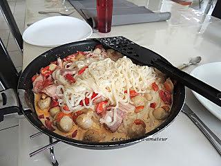 recette Tagliatelles de riz aux noix de St Jacques à la crème