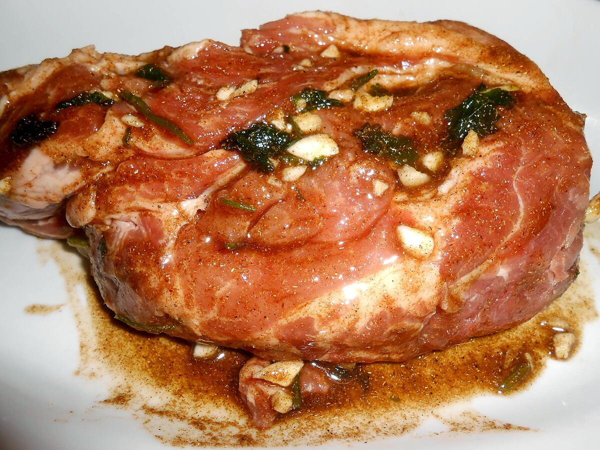 recette ROTI DE PORC MARINE AIL CORIANDRE CUMIN