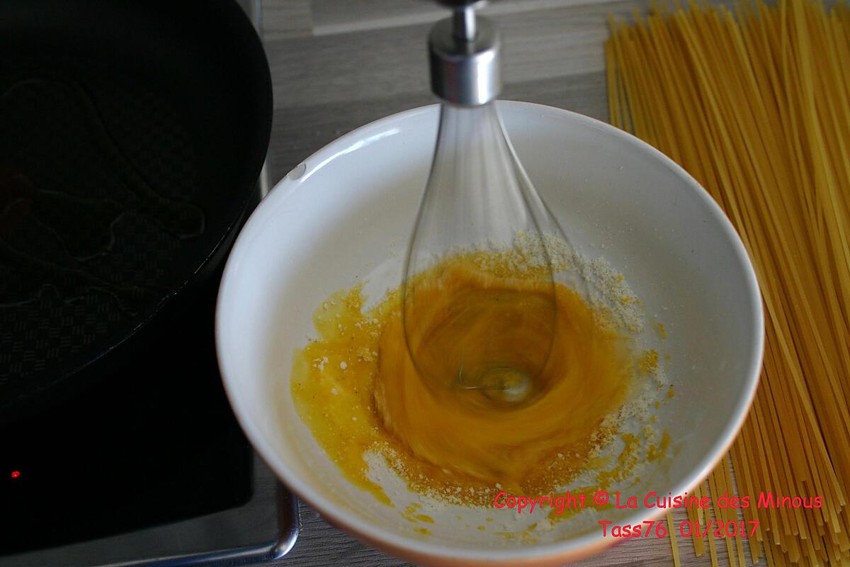 recette Spaghettis à la Carbonara