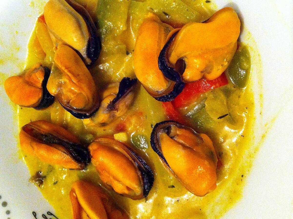 recette Moules curry/coco