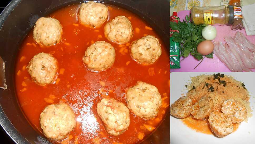 recette BOULETTES DE POULET AU BOUILLON