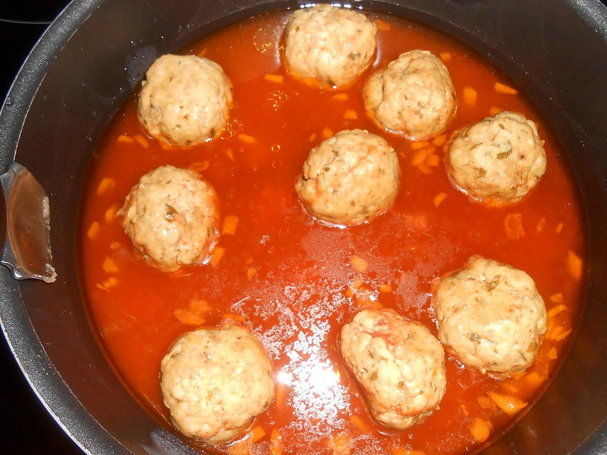 recette BOULETTES DE POULET AU BOUILLON