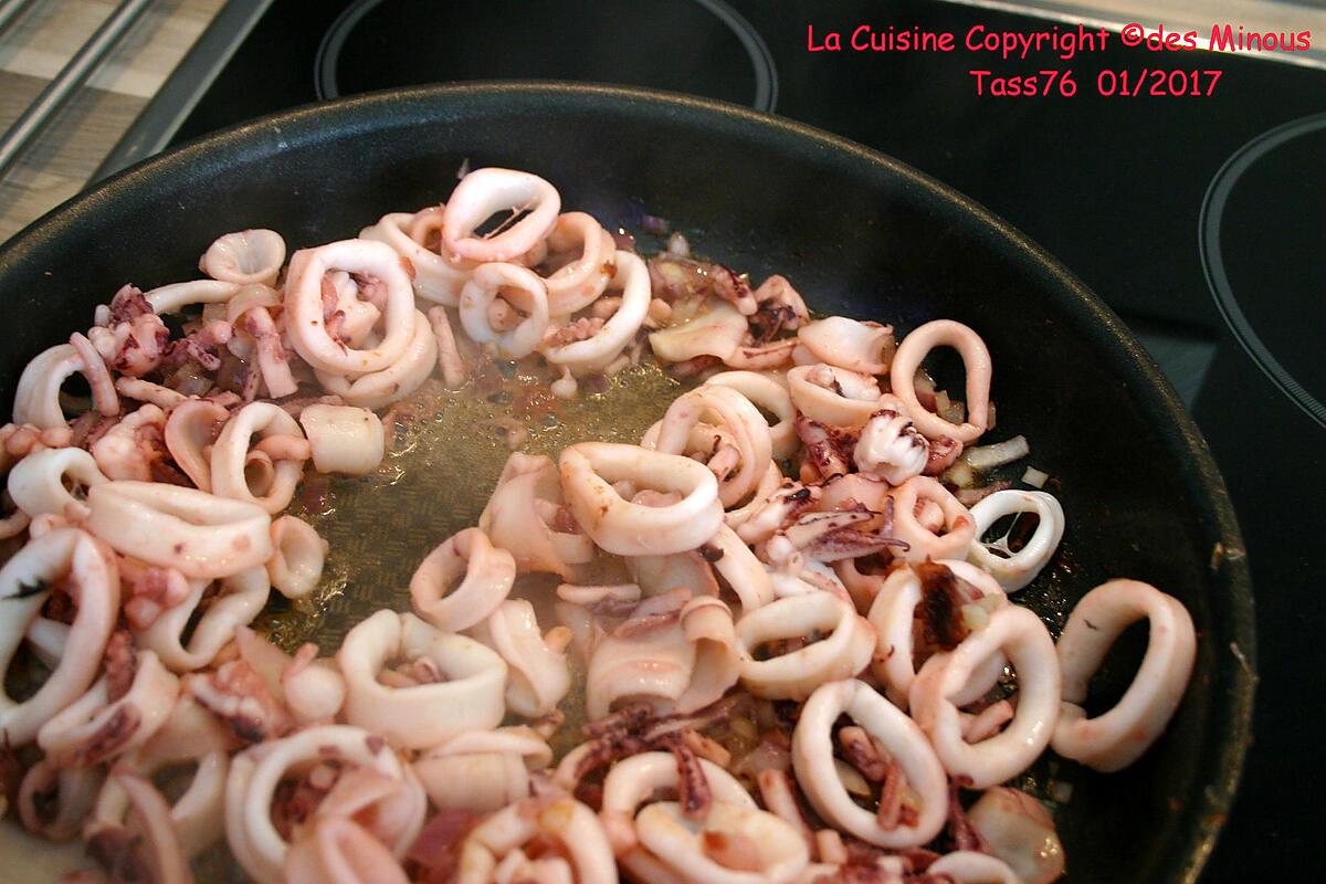 recette Encornets à l'Armoricaine