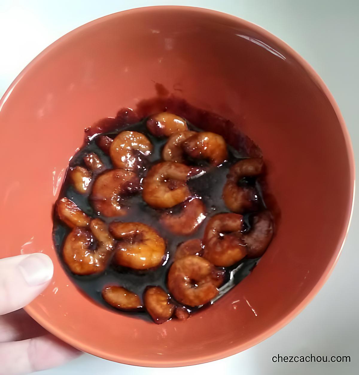 recette Crevettes au caramel