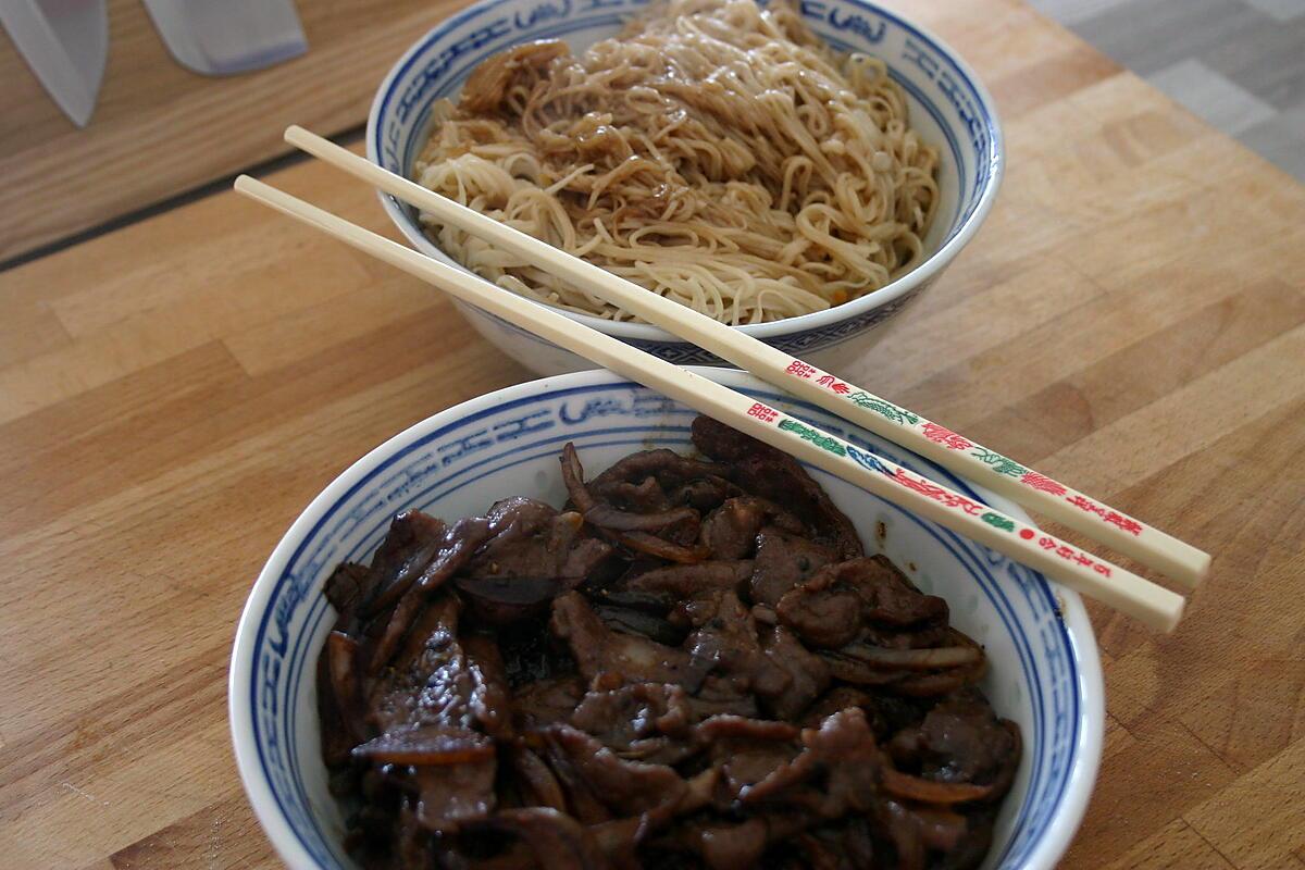 recette Bœuf Sauté Aux Oignons et poivre noir