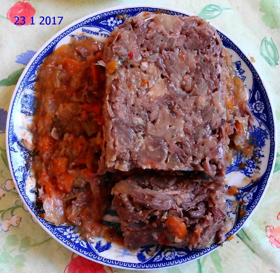 Recette de Terrine de restes de queue de boeuf