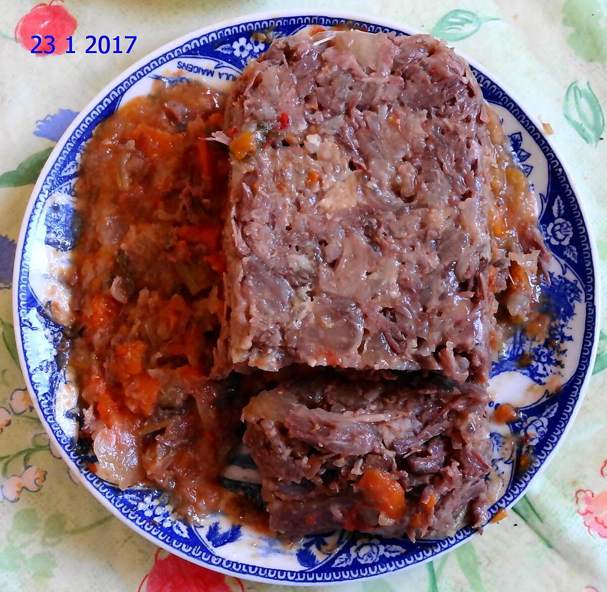 recette Terrine de restes de queue de boeuf