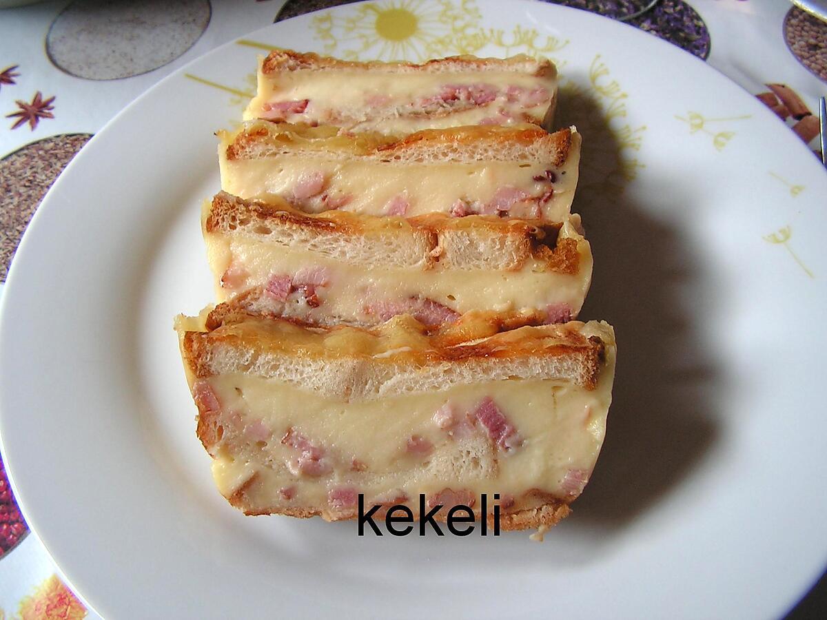 recette Croque cake lardons raclette