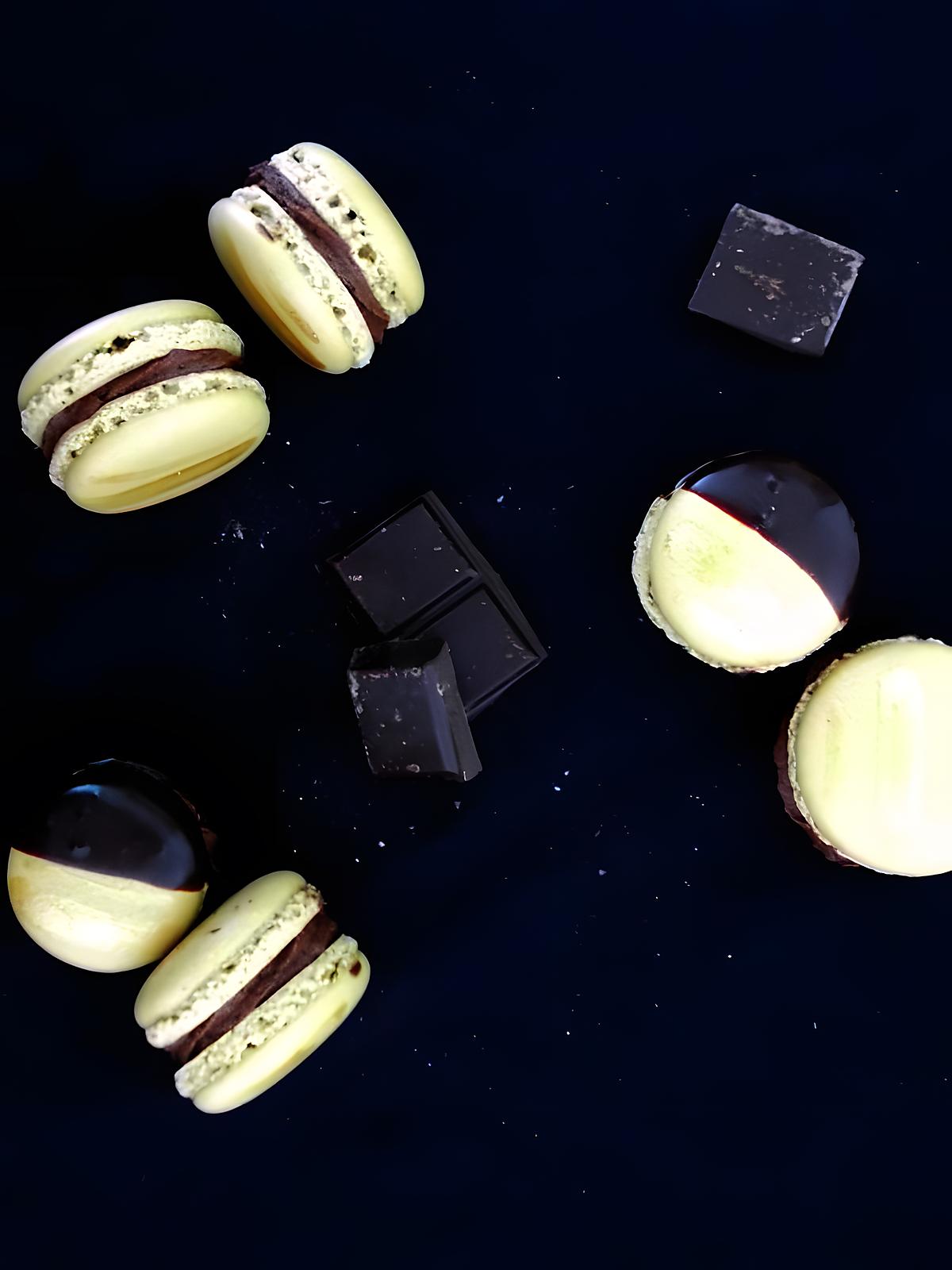 recette Macarons à la mousse au chocolat et piment d'Espelette