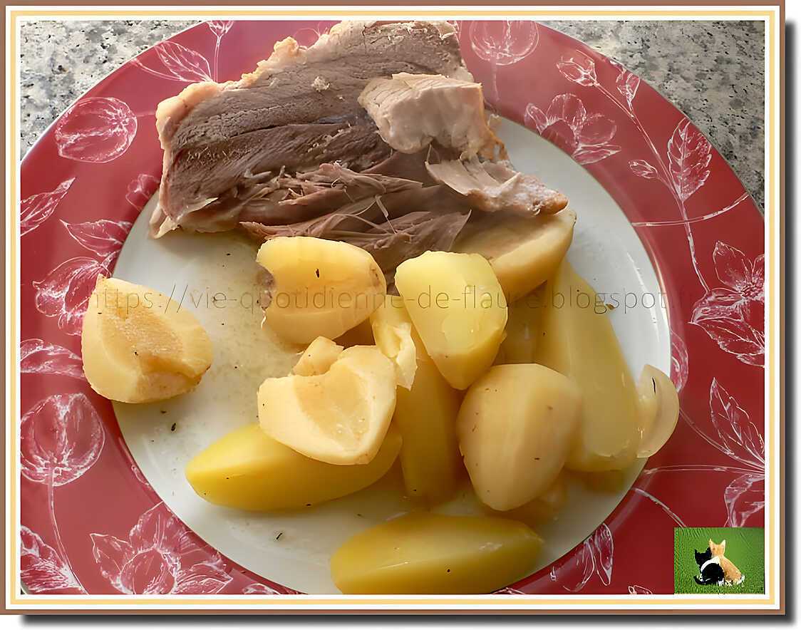 Recette de Palette de porc confite aux épices, entourée de légumes