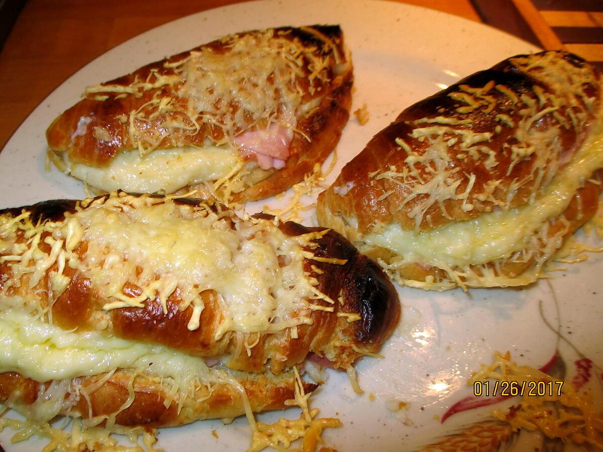 recette croissants au jambon