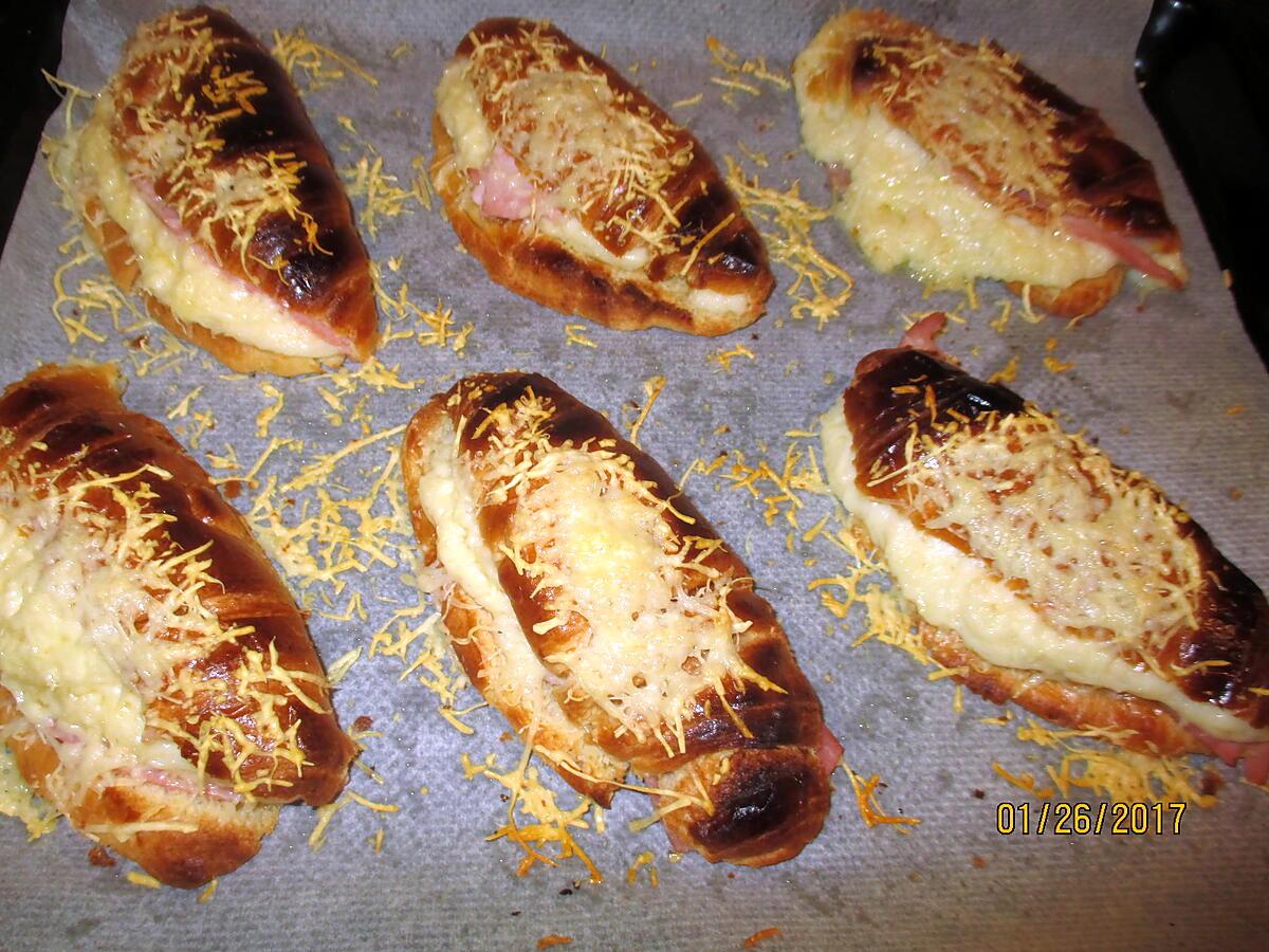 recette croissants au jambon