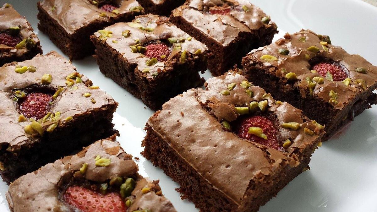 recette Brownies fraise/pistache