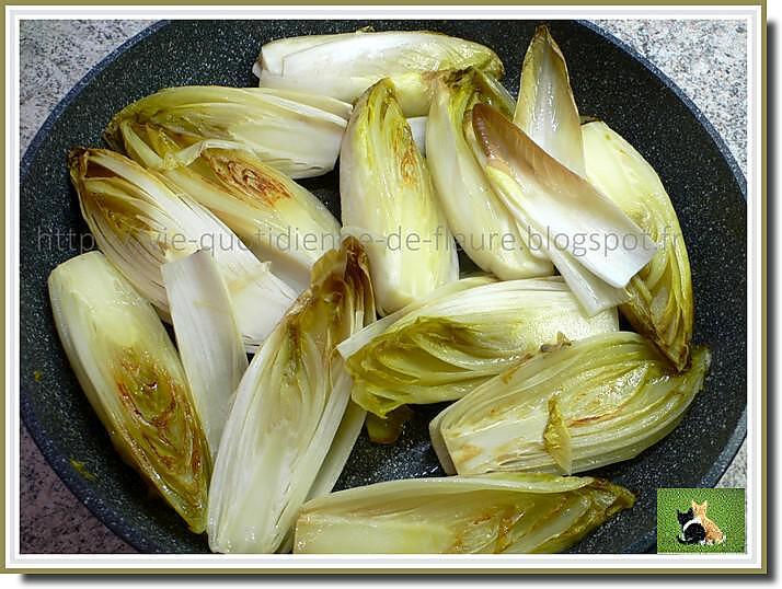 recette Endives braisées, parfumées au jus d'orange et thym