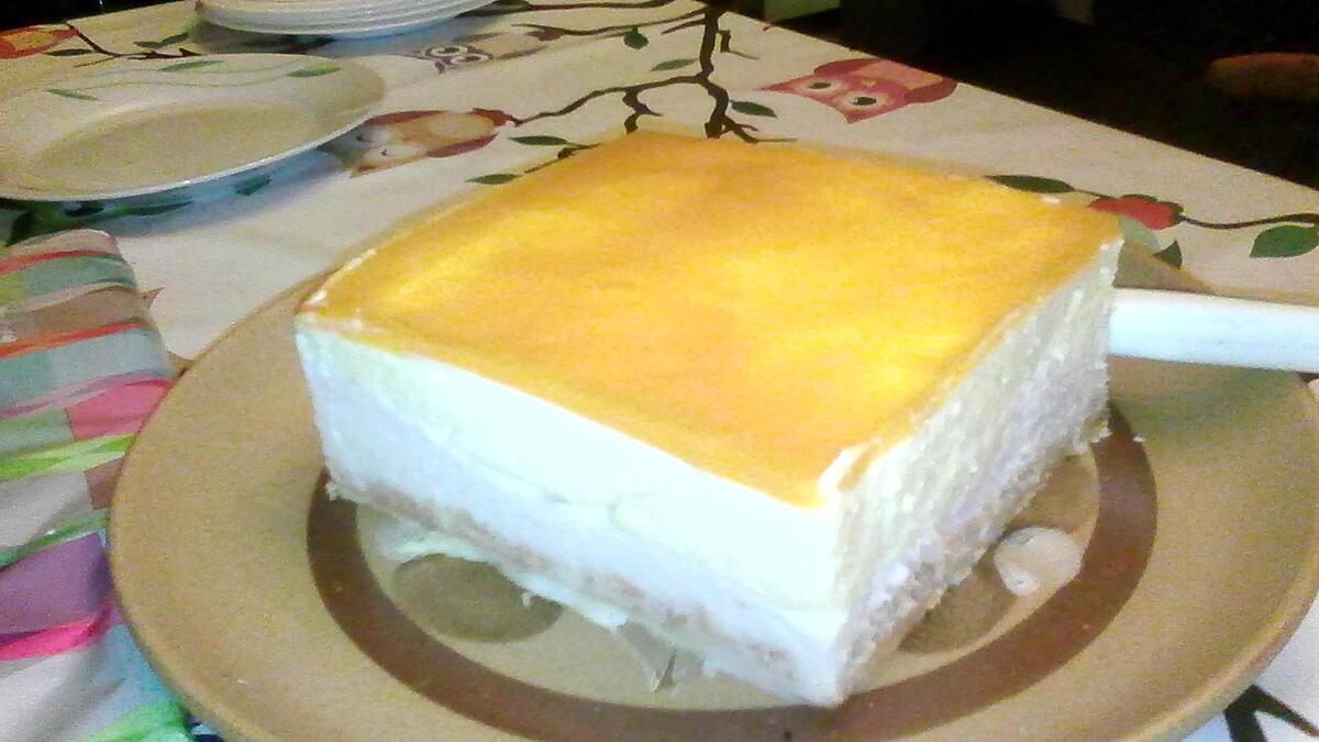 recette entremet coco et fruits jaune