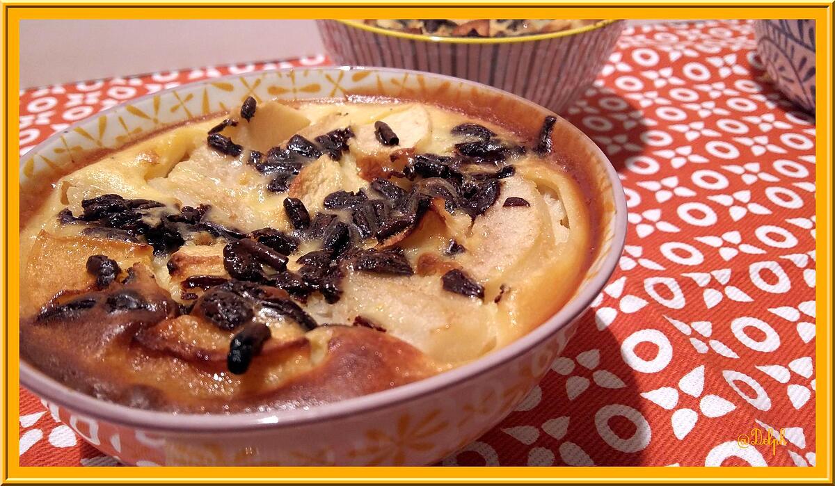 recette Clafoutis aux pommes poires et chocolat