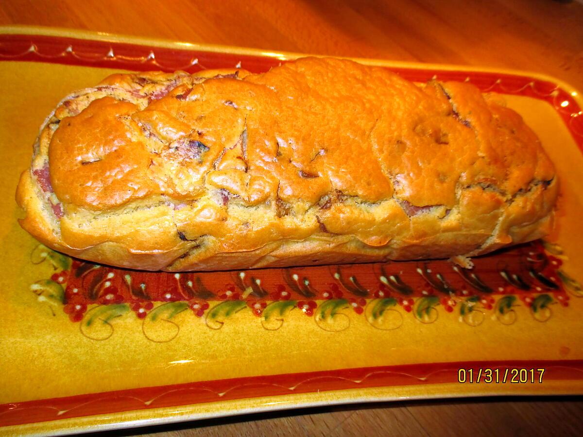 recette cake jambon oignon  avec ou sans gluten