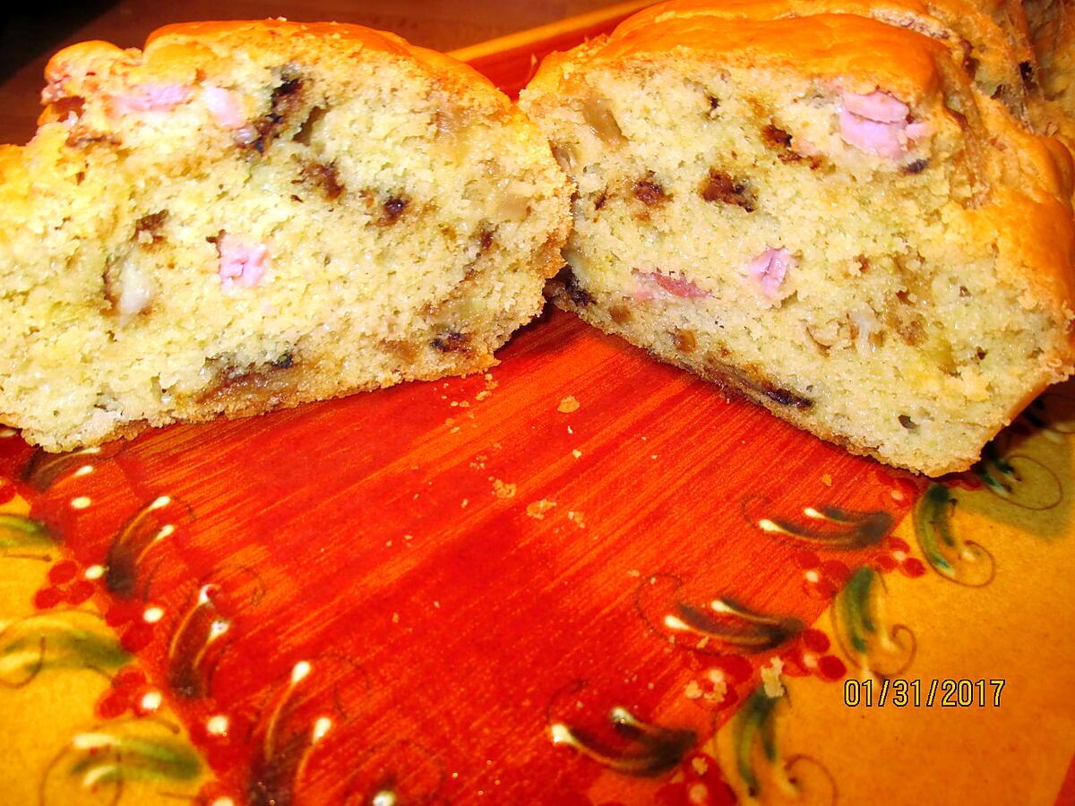 recette cake jambon oignon  avec ou sans gluten