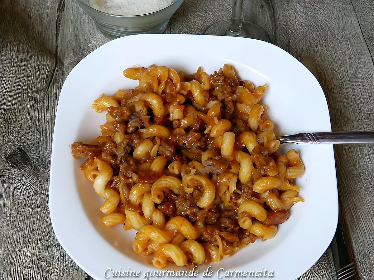 recette Pâte Cellentani à la viande hachée