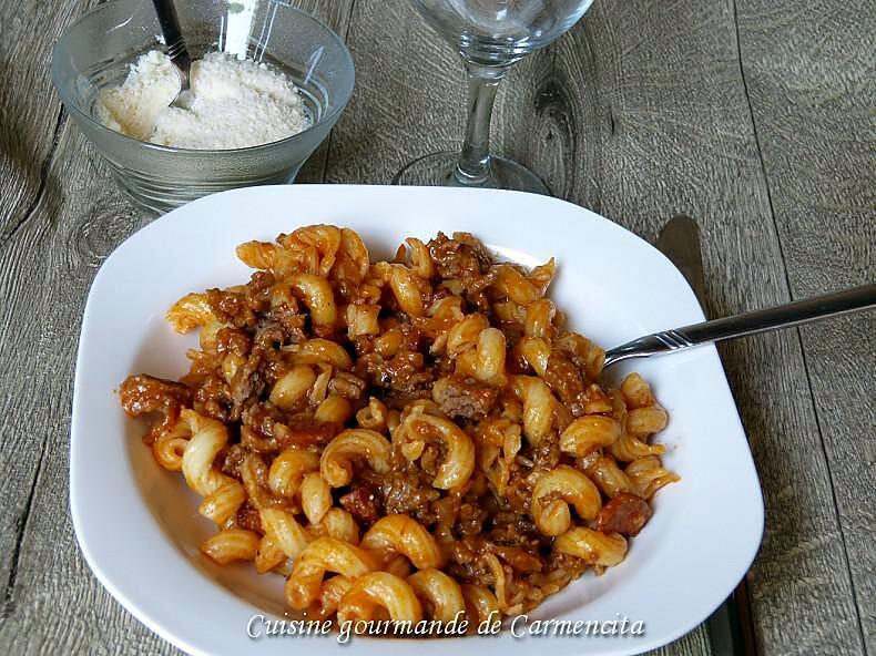 recette Pâte Cellentani à la viande hachée