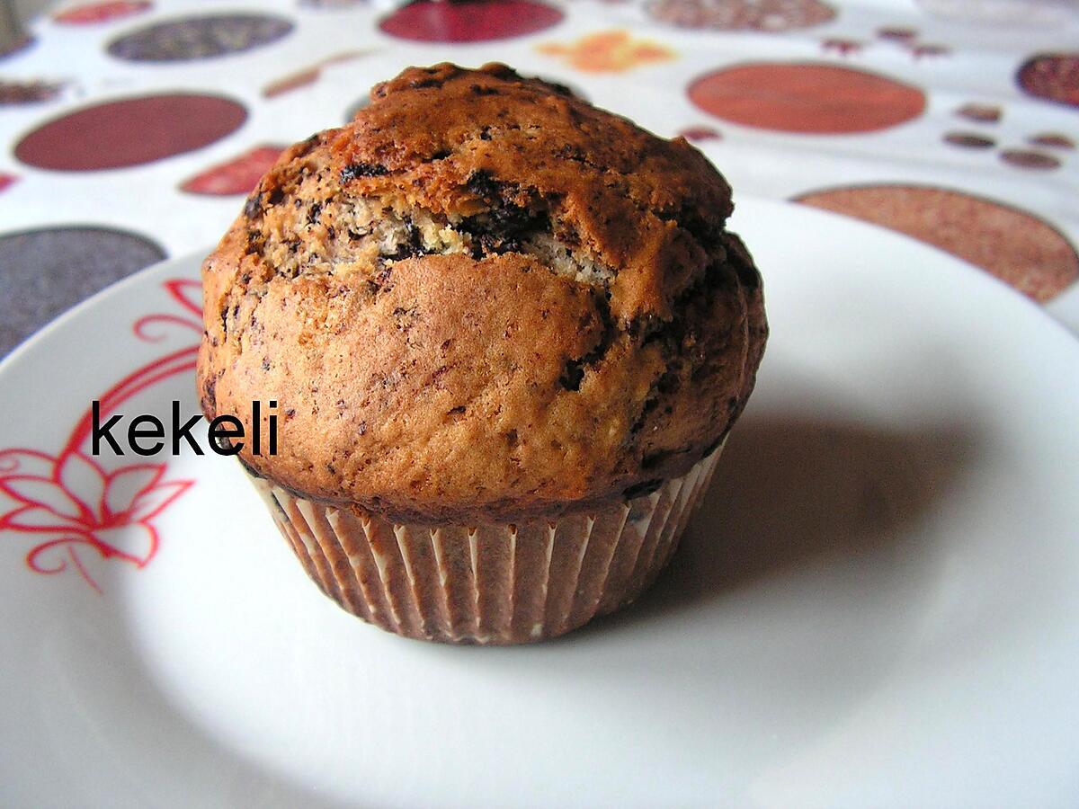 recette Muffins américain aux pépites de chocolat