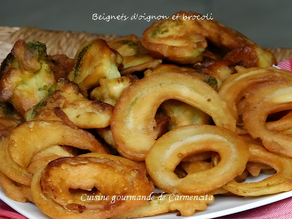 recette Beignets d'oignons et de brocoli