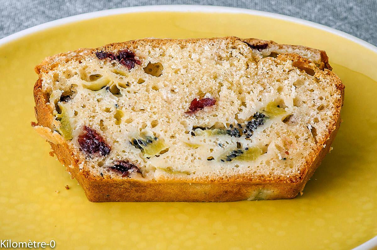 recette Gâteau du matin aux kiwis et cranberries