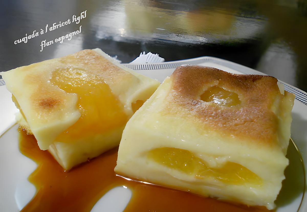 recette cuajada à l'abricot light ( flan espagnol)