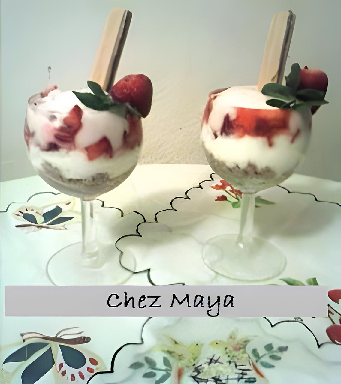 recette Verrines de fraises au yaourt