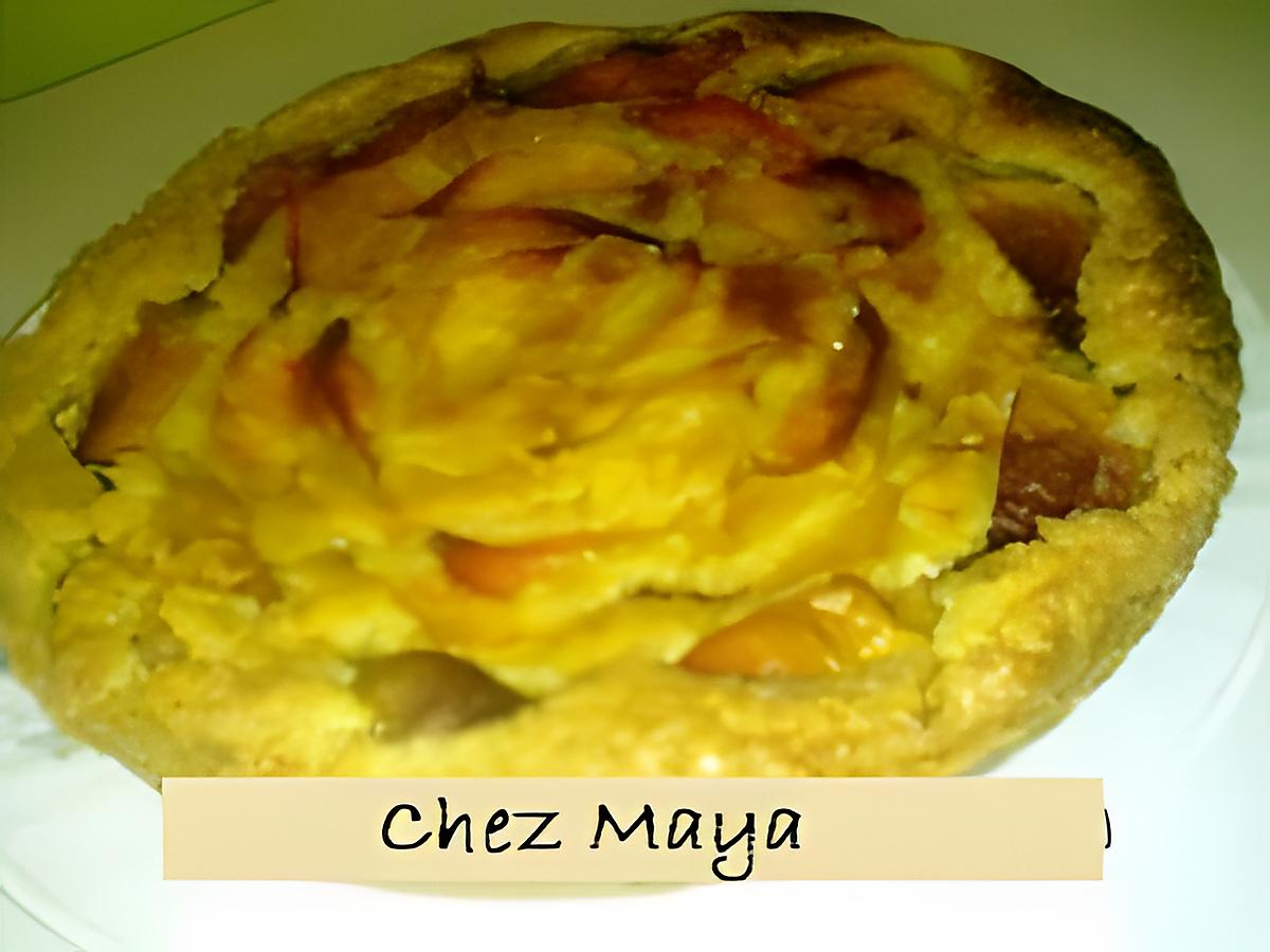 recette Tarte amandine aux pêches