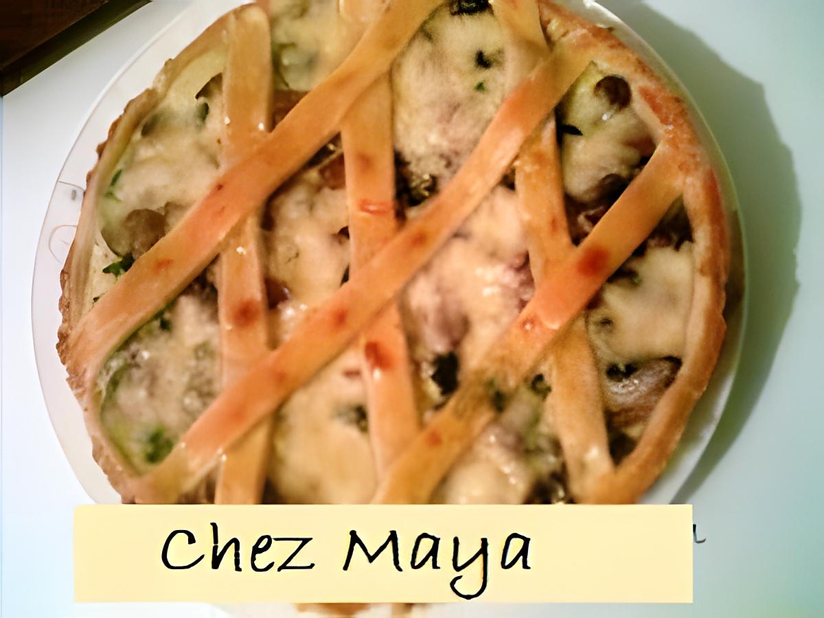 recette tarte aux champignons de Paris