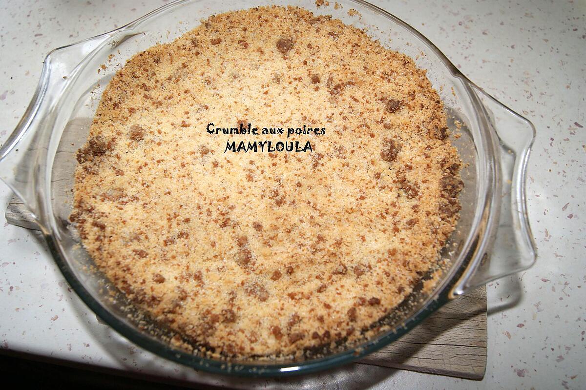 recette Crumble poires spéculoos