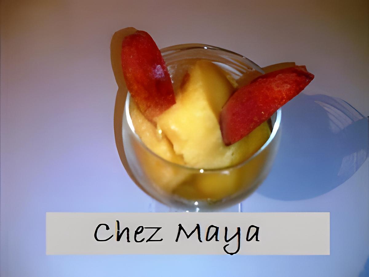 recette sorbet à la pêche