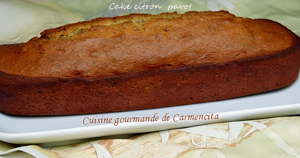 recette Cake citron pavot