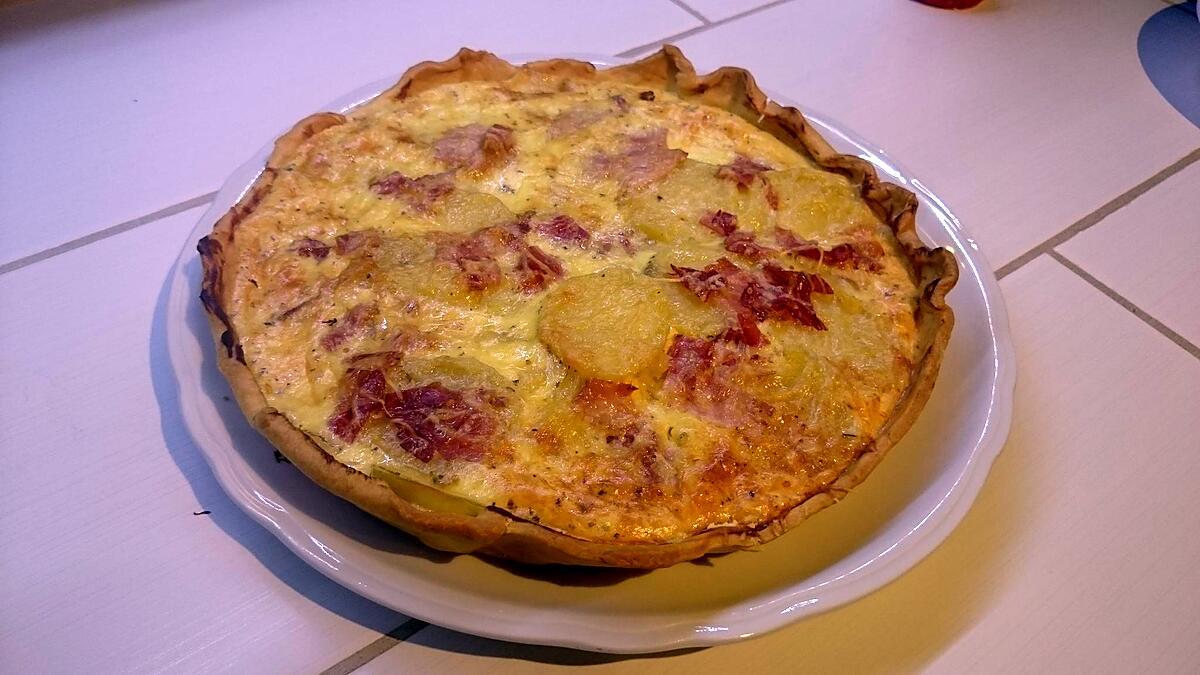 recette Tarte à la cancoillote et au jambon fumé