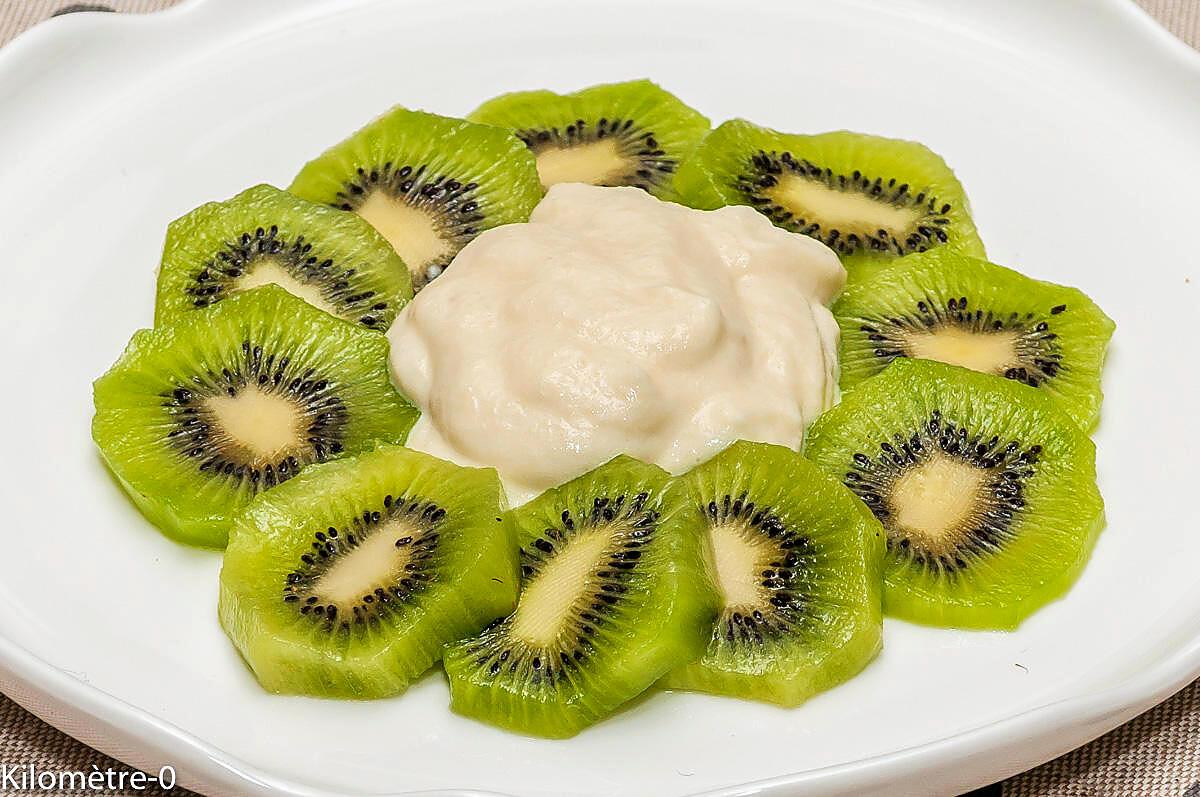 recette Carpaccio de kiwis à la mousse aux pommes